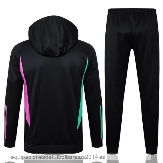 Nuevo Conjunto Completo Chaqueta Con Capucha Bayern Munich 23/24 Negro Purpura Baratas